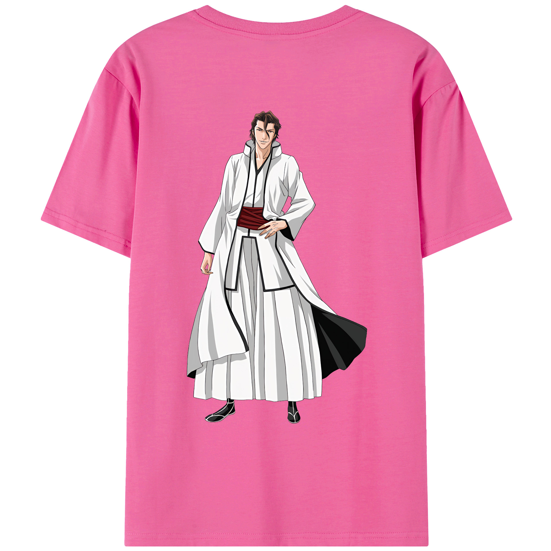 （画像用） ブリーチ 藍染 惣右介（あいぜん そうすけ） BLEACH Aizen Sousuke レディース半袖Tシャツ(バックプリント)